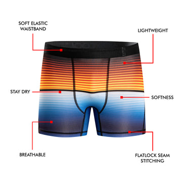 BOXER BRIEF SUPPLECOOL - SUNSET BLAZE