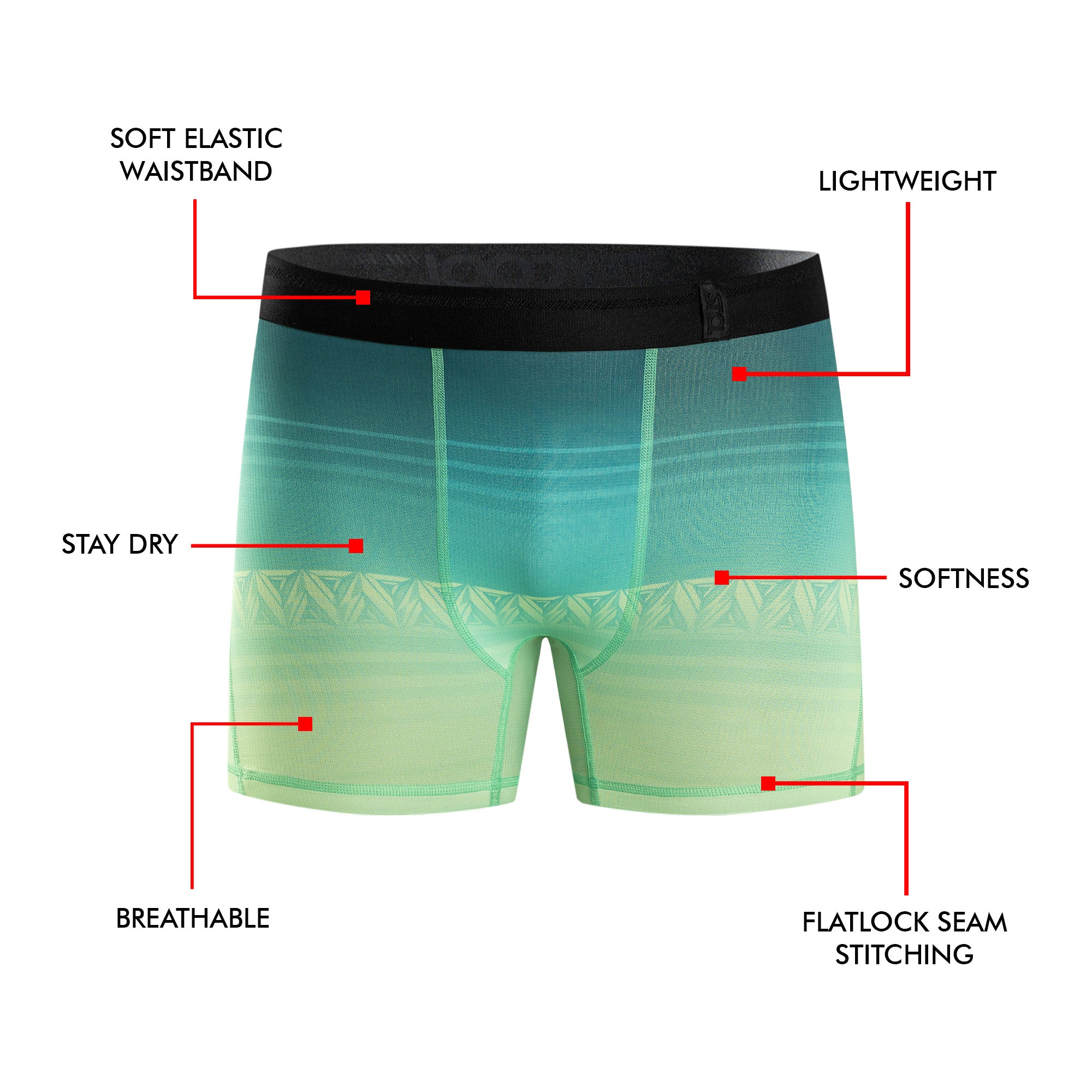 BOXER BRIEF SUPPLECOOL - TROPICAL FADE