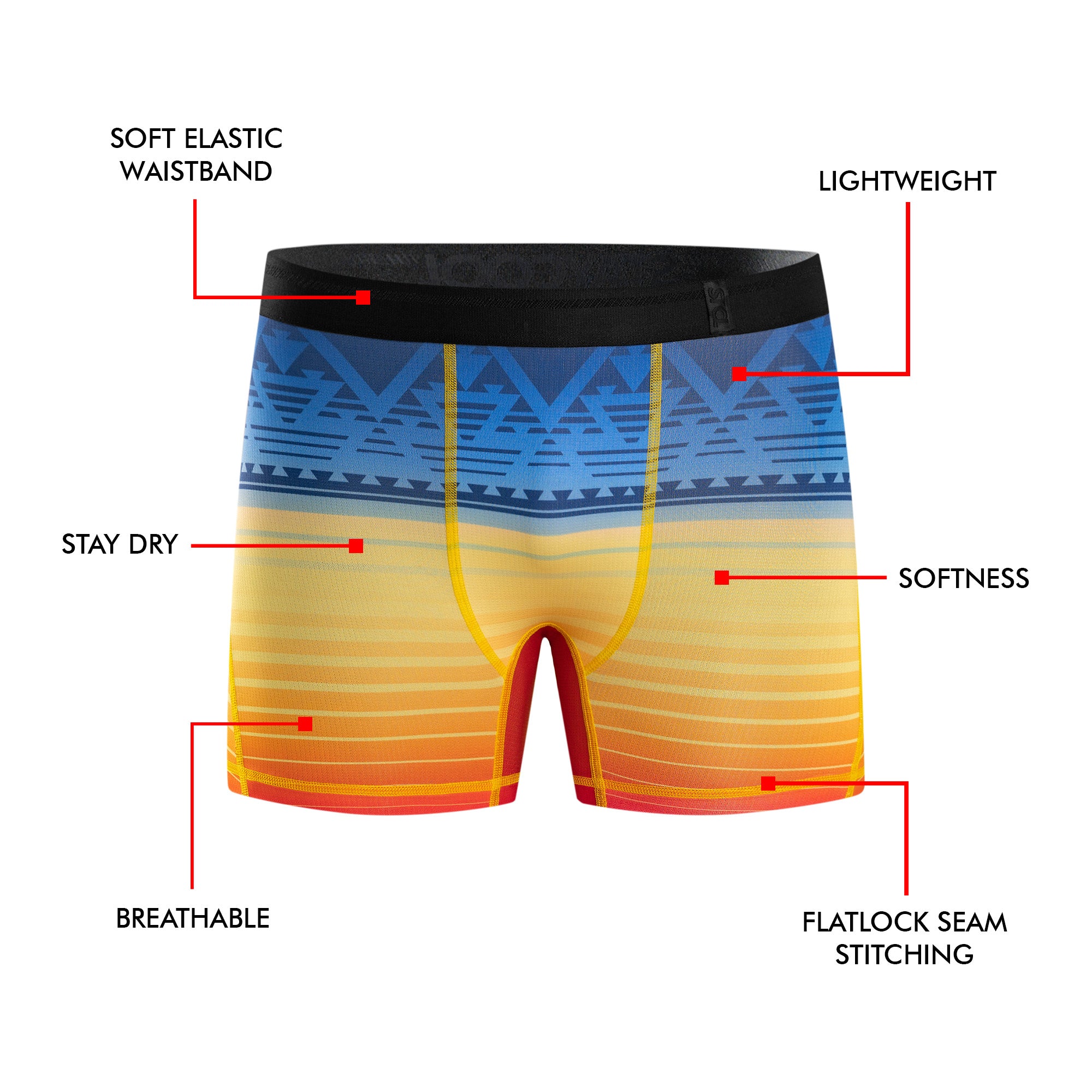 BOXER BRIEF SUPPLECOOL - AZTEC HORIZON