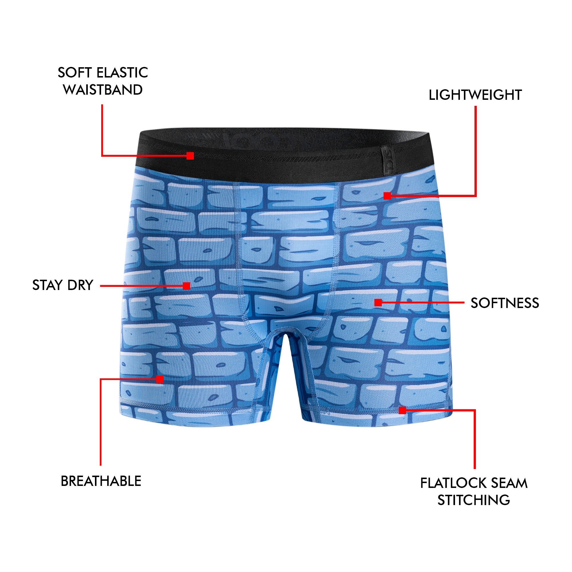 BOXER BRIEF SUPPLECOOL - BRICKS